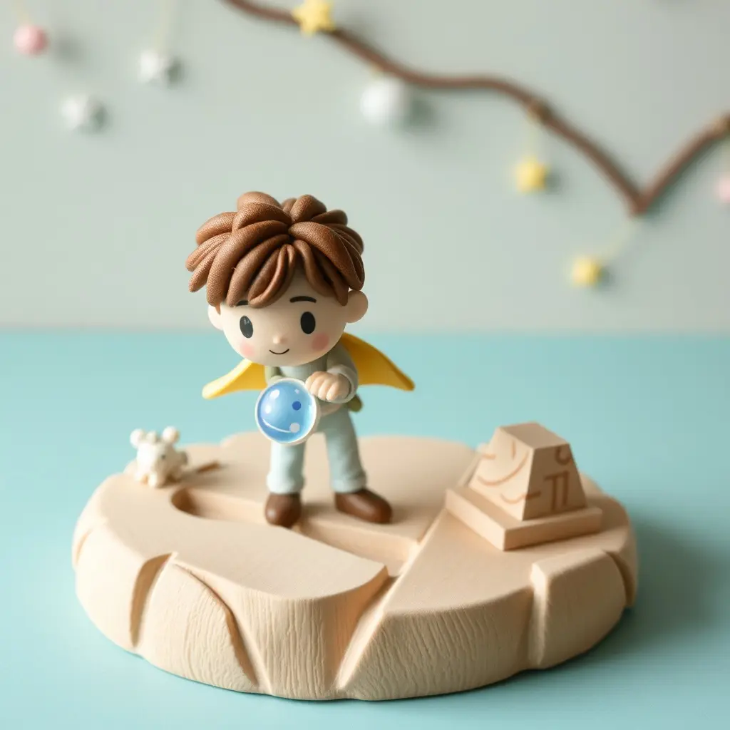 DIY pomůcky a materiály pro tvoření s motivem Malého prince – akvarelové barvy, hvězdičky, štětce