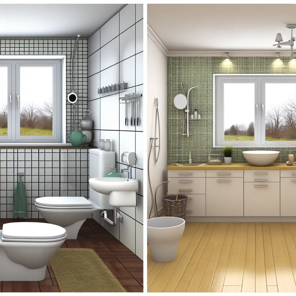 Důkladné plánování DIY renovace koupelny a kuchyně s nástroji a designovými inspiracemi.