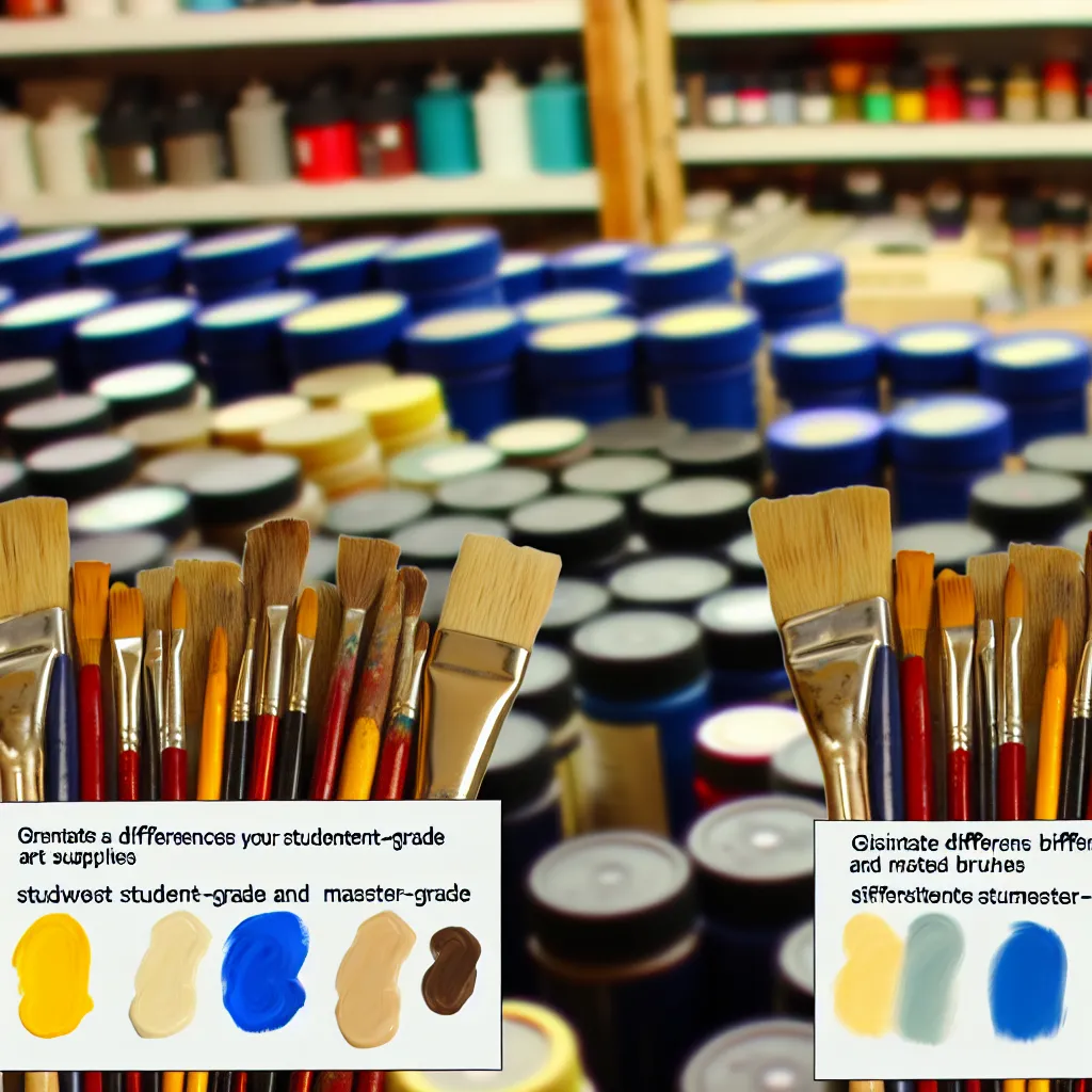 Interiér tradičního obchodu s výtvarnými potřebami plný barev a pláten