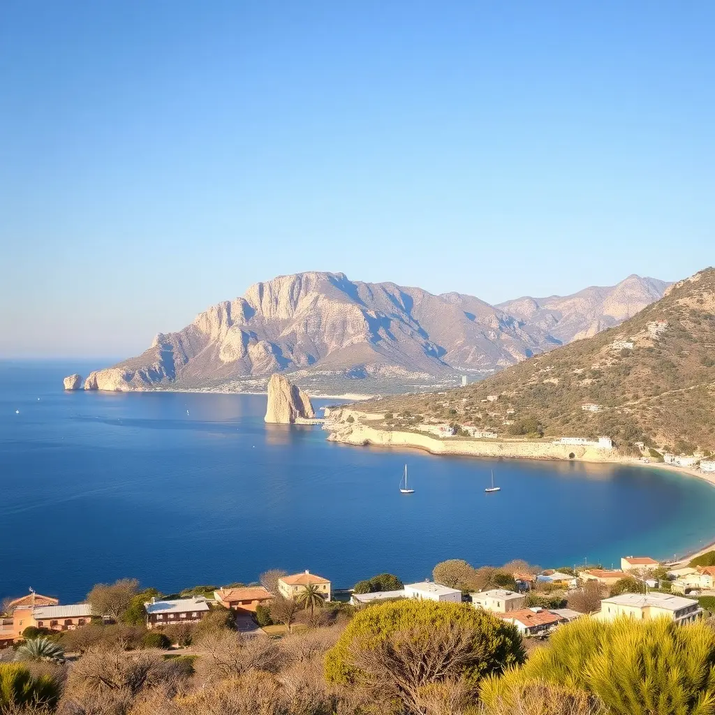 Mallorca počasí – letecký pohled na průzračné středomořské pobřeží ostrova