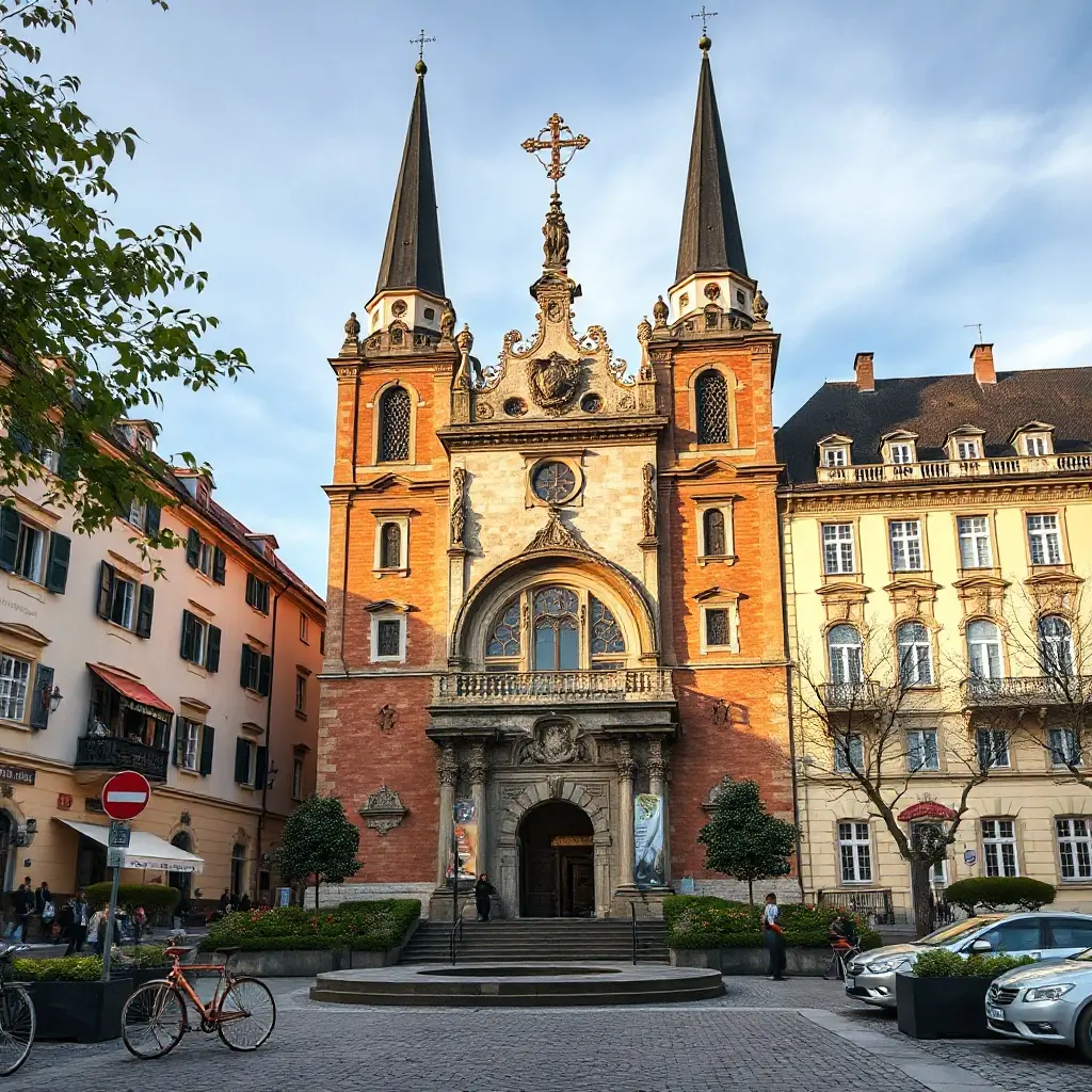 Náměstí Míru Praha – pohled na kostel sv. Ludmily a vinohradské domy