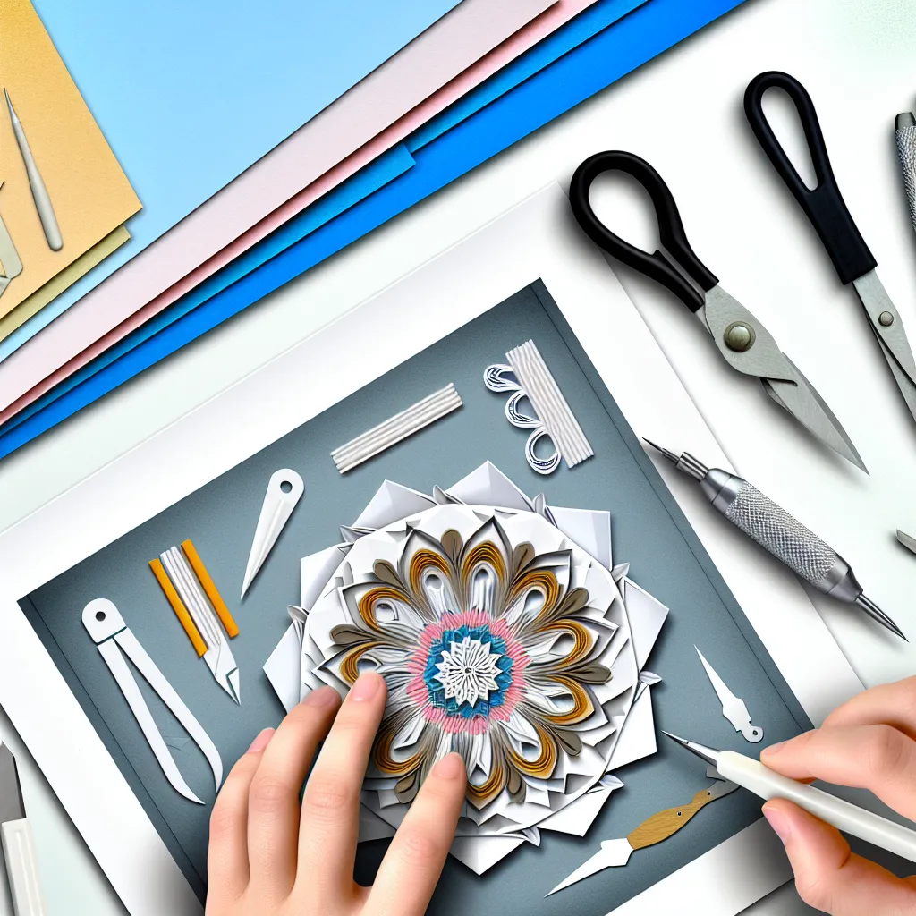 Nástroje pro vyrábění z papíru - řezací podložka, skalpel a barevné čtvrtky