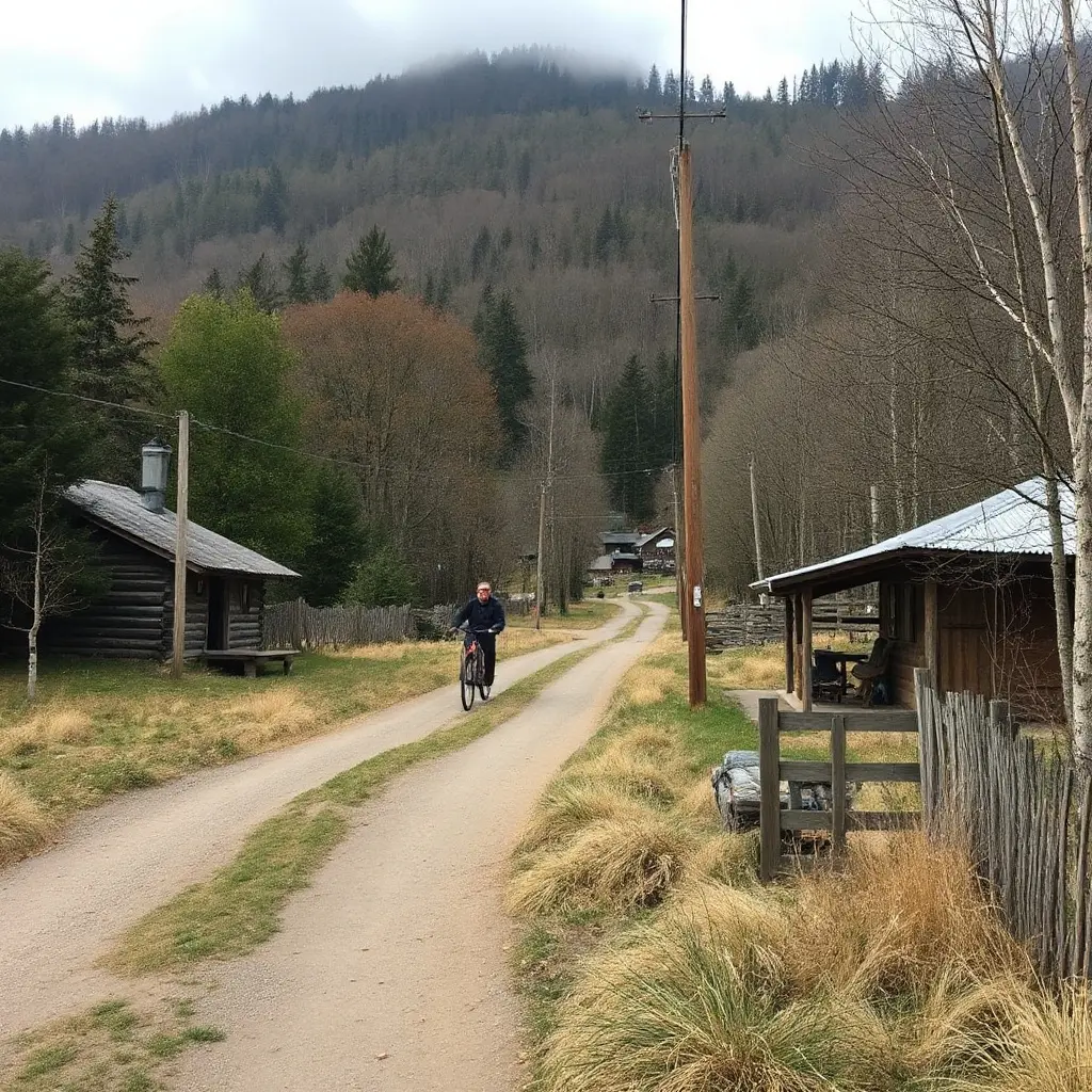 Panoramatický pohled na Jirkov s Krušnými horami v pozadí v různých ročních obdobích