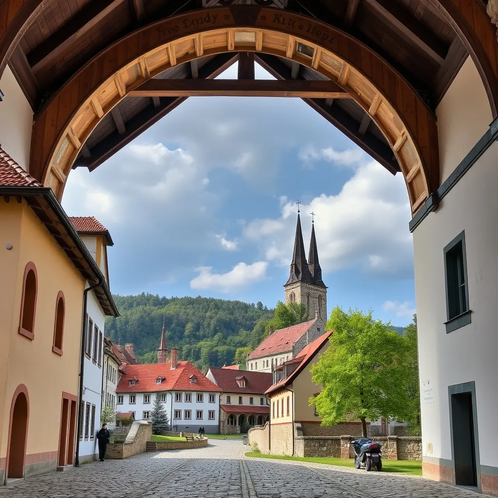 Panoramatický pohled na Kutnou Horu na jaře s kutilskými pracemi venku