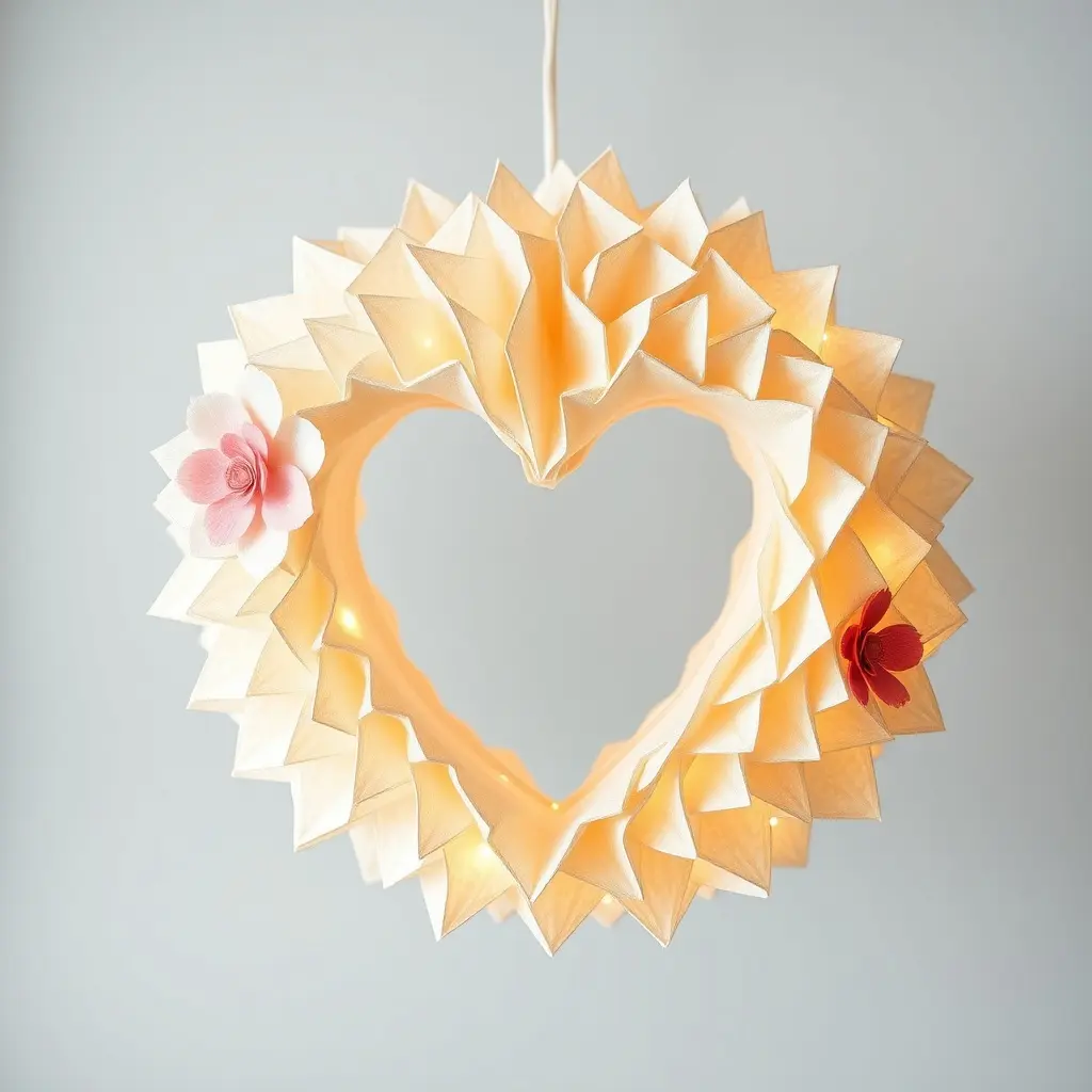 Postup skládání origami srdce z papíru krok za krokem