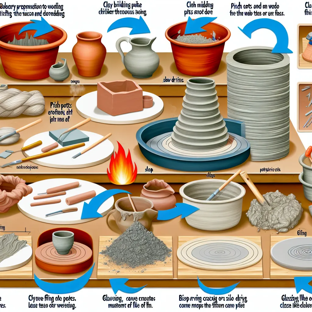 Ruce hnětoucí keramickou hlínu na dřevěném stole