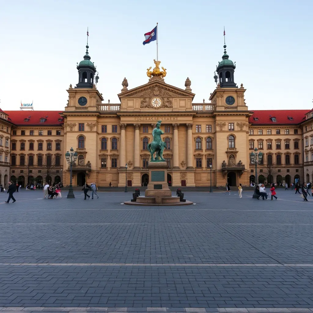 Secesní mozaikové detaily fasády Obecního domu na Náměstí Republiky