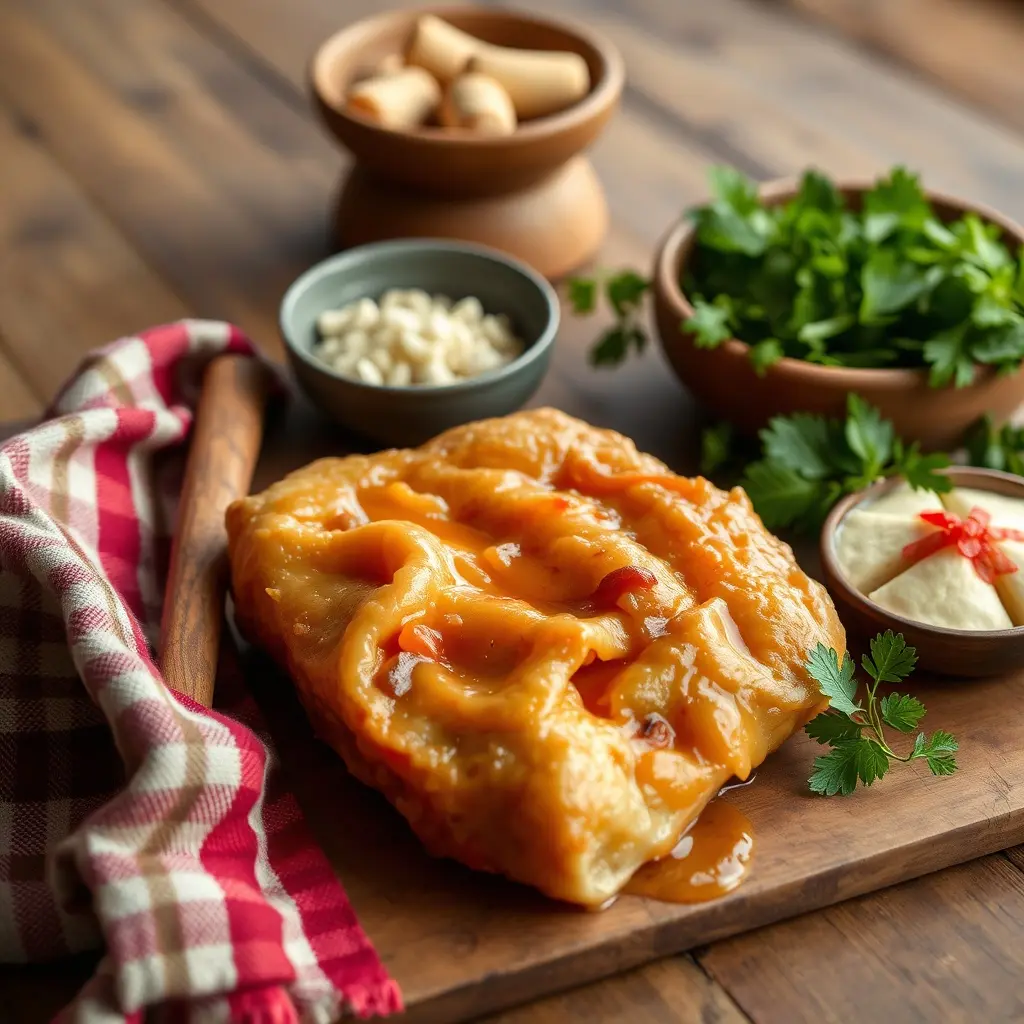 Suroviny na srbské rizoto – rýže, kuřecí maso, ajvar, zelenina a koření