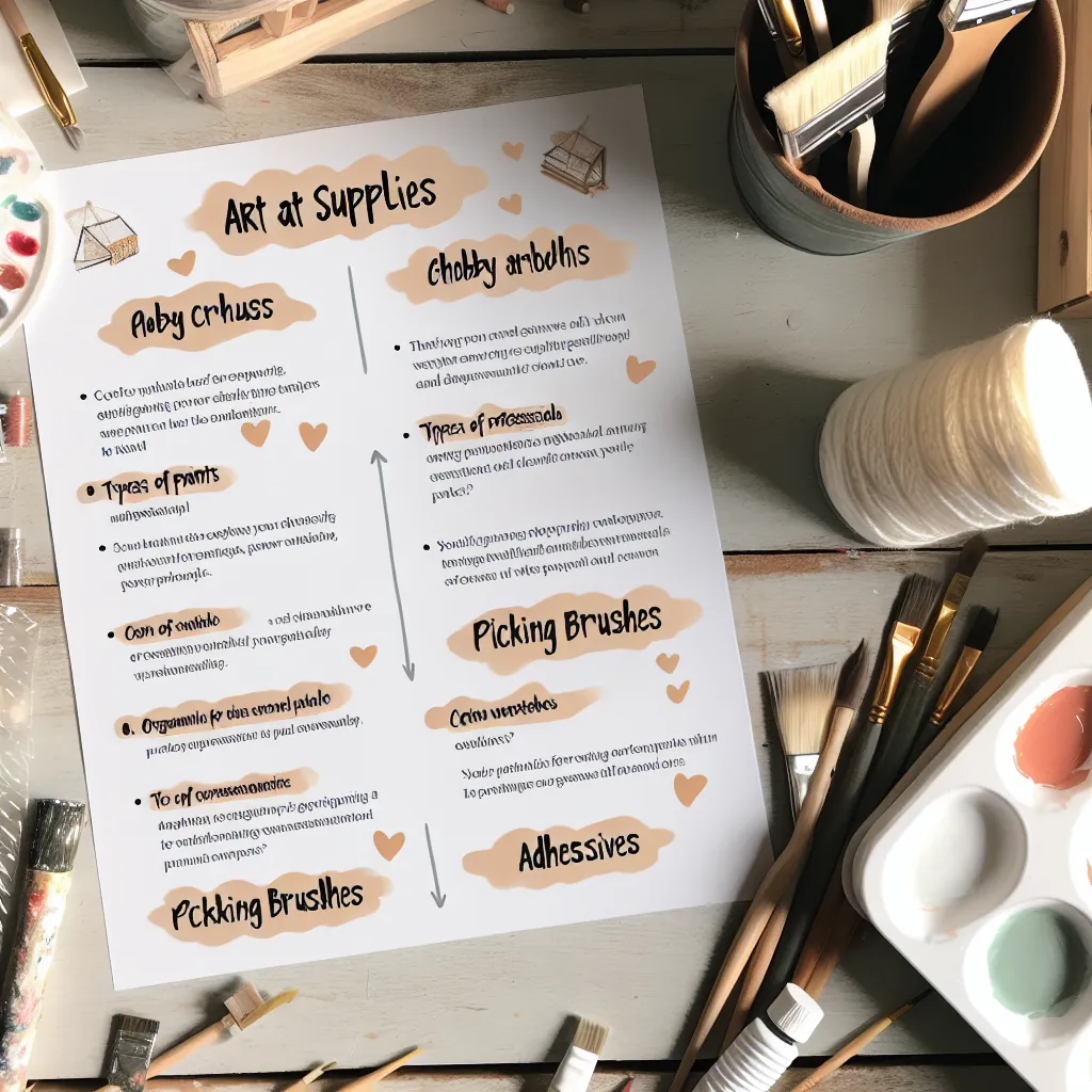 Útulná domácí dílna plná výtvarných potřeb teta běta a organizovaných materiálů