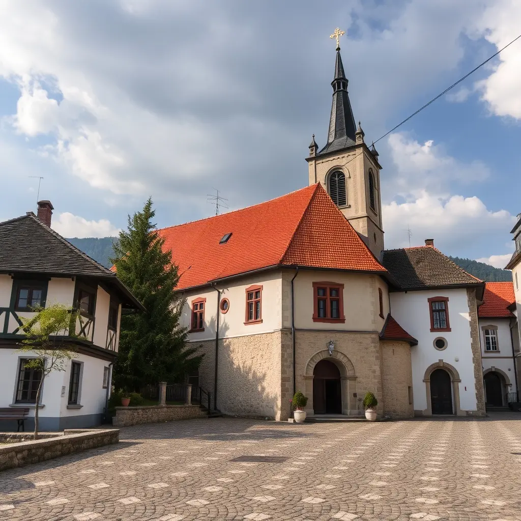 Vývěska se smutečním oznámením parte ve Valašských Kloboukách