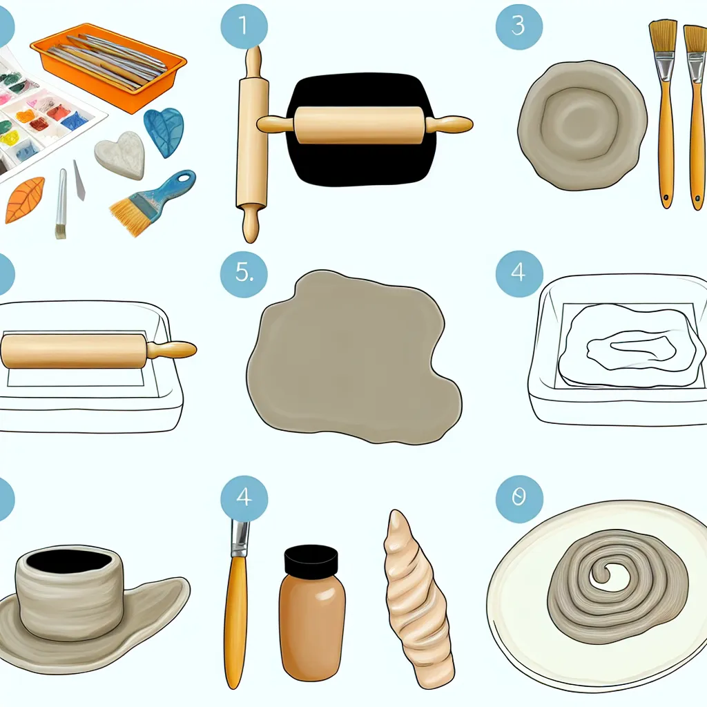 Základní nástroje pro práci s keramickou hmotou schnoucí na vzduchu