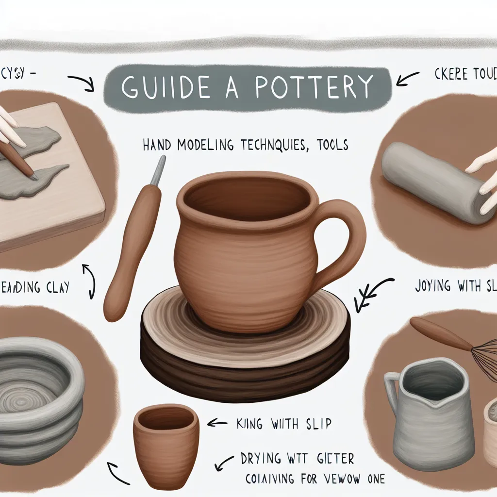 Základní vybavení pro domácí tvoření výrobků z keramiky včetně hlíny a nástrojů